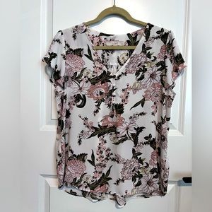 LOFT Floral Paisley Blouse